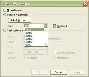 scaling the selected text